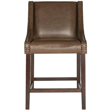 SAFAVIEH Dylan Counterstool- Brown - 39.5 x 23 x 22.5 in. FOX6221E